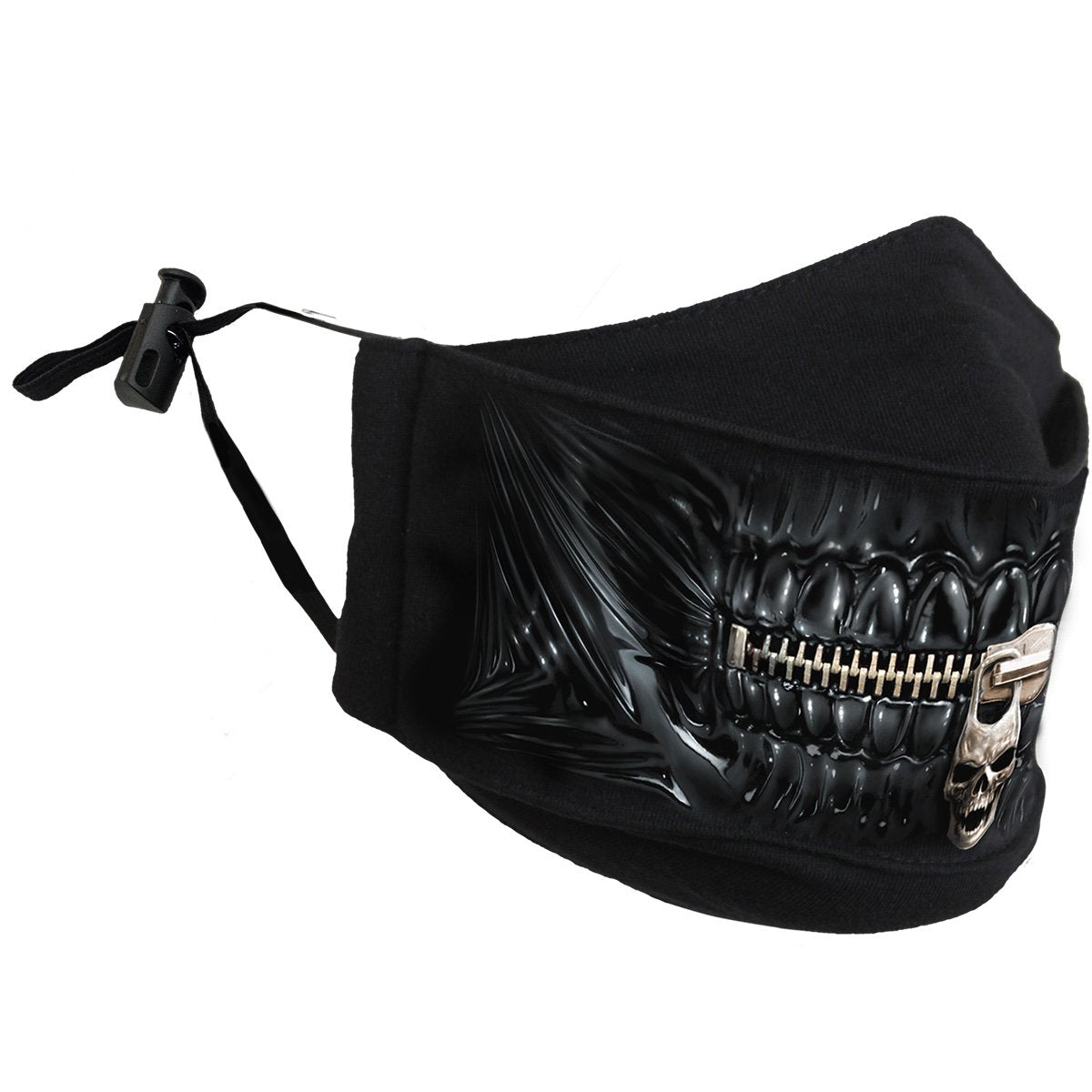 unsiex gothic death skull mask with zipper design