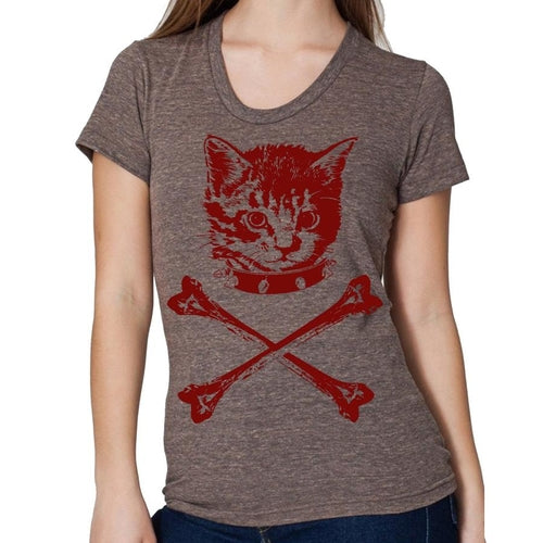 red goth cat shirt