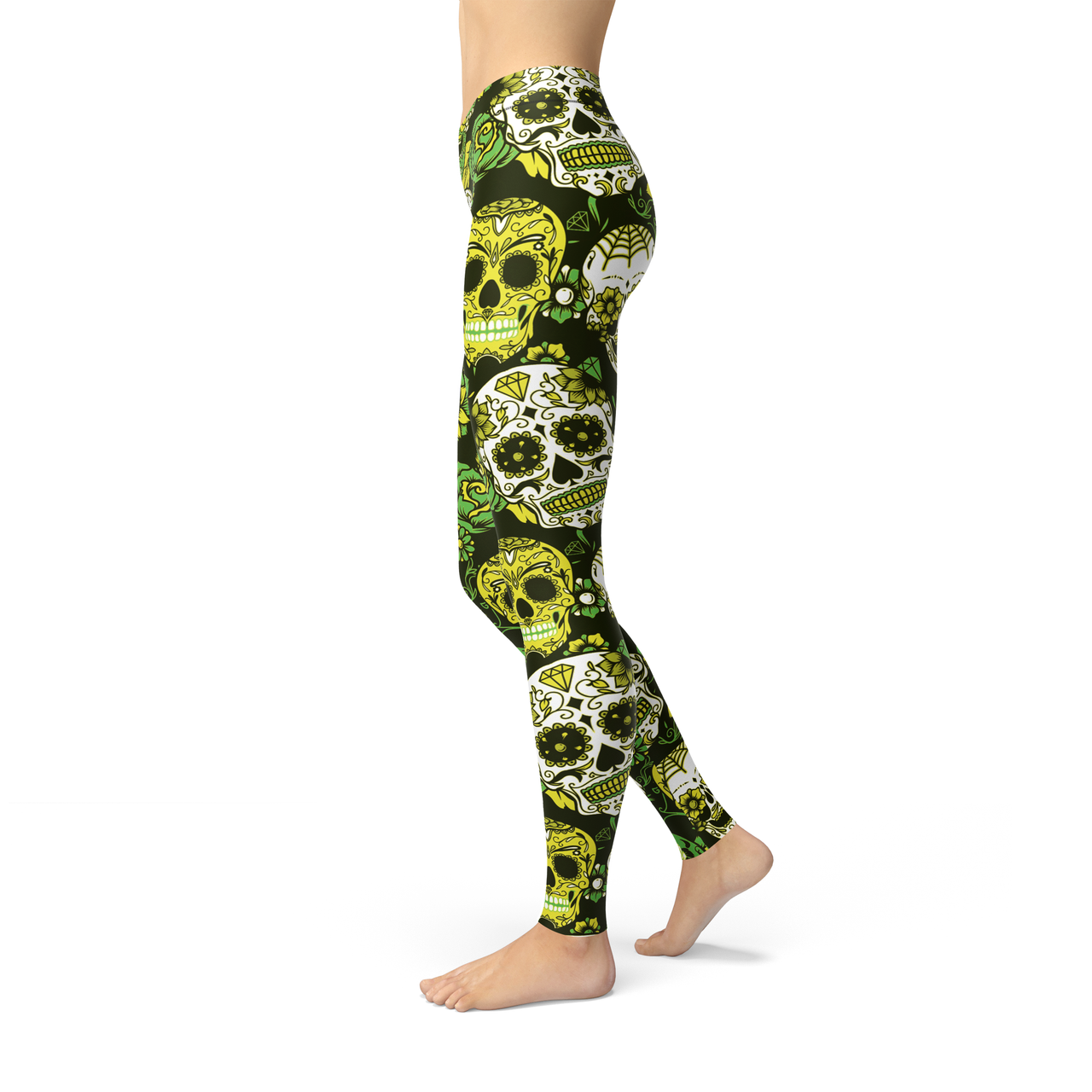 green goth workout leggings