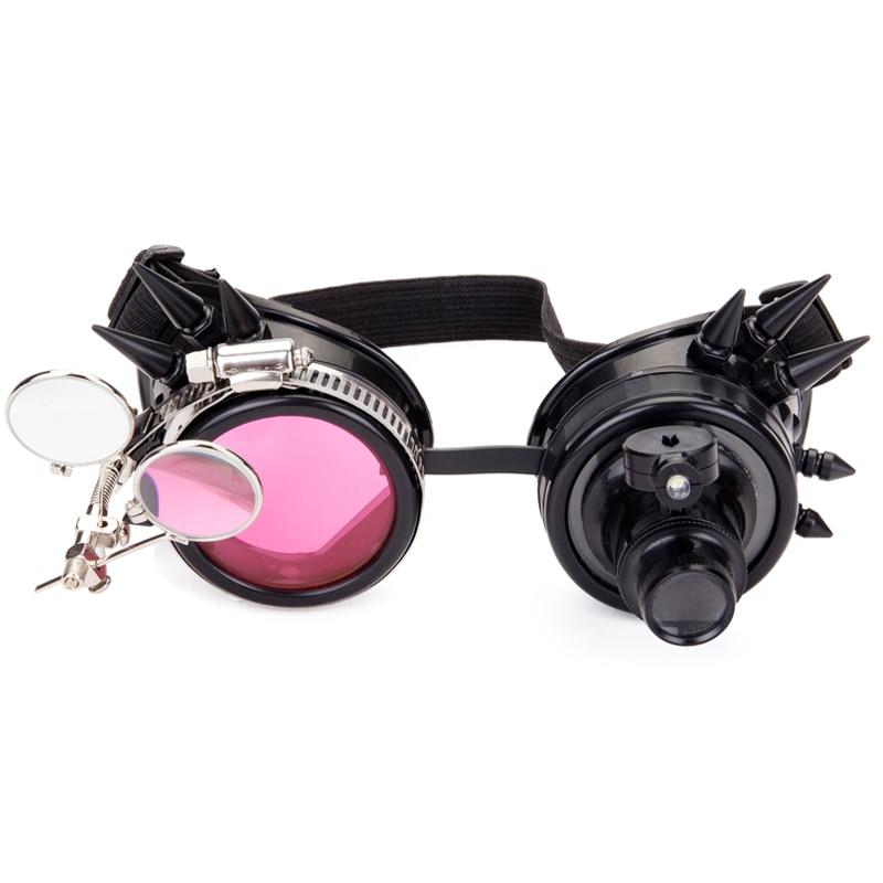 light pink lens steampunk goggles