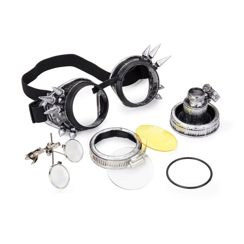 steampunk goggles with yellow lens