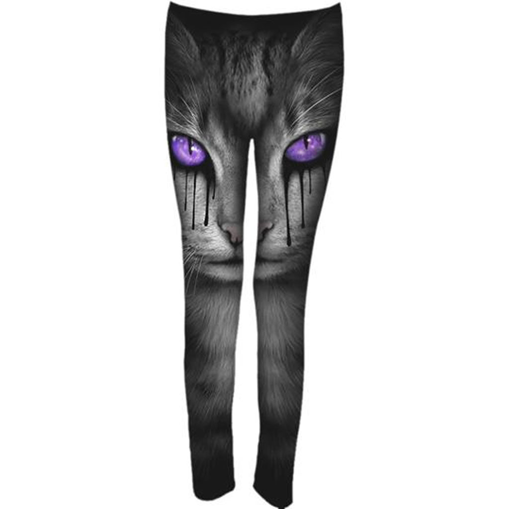 Leggings with cat face knee patches | Lindex Latvia