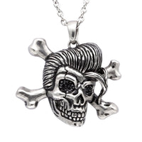Thumbnail for rockabilly elvis skull necklace