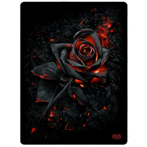 flaming rose blanket