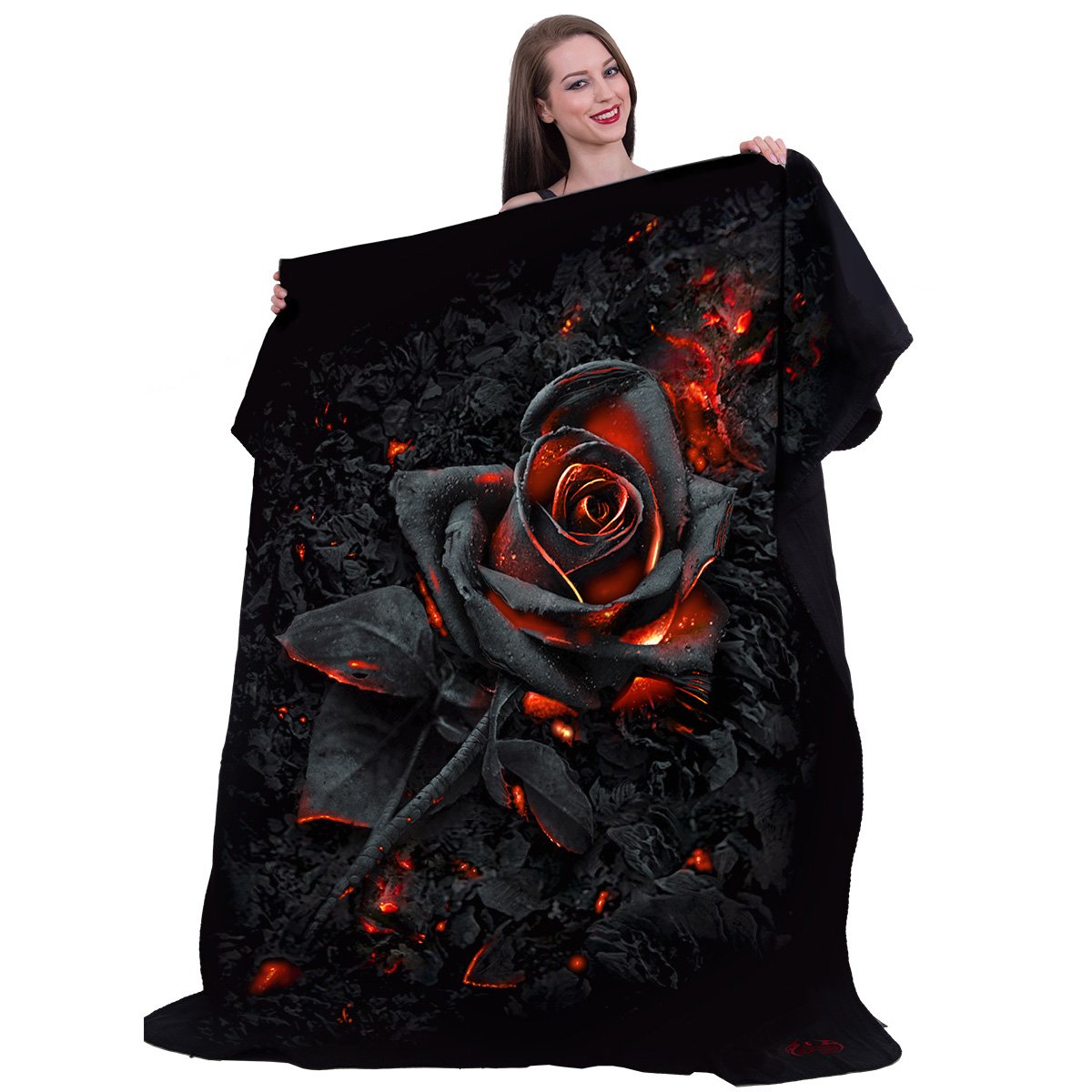 burning rose blanket