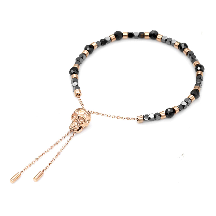 rose gold skull bracelet