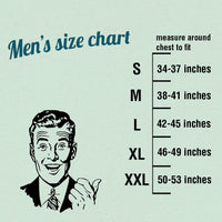 Thumbnail for Bear playing the bass guitar t-shirt sizing chart.