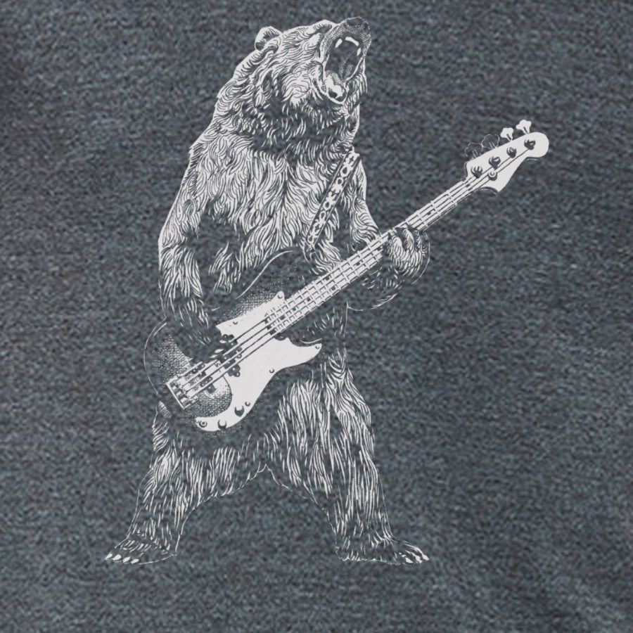 Bear playing the bass guitar t-shirt.