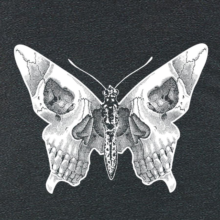 butterfly skull women's t-shirt design