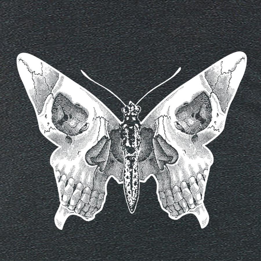 butterfly skull women's t-shirt design