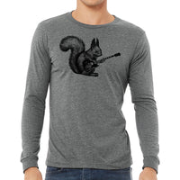 Thumbnail for squirrel playing guitar gray t-shirt for men
