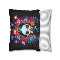 Thumbnail for A whimsy gothic girl throw pillow cover showcasing pillow sizing.