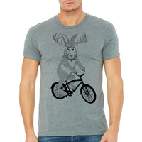 Thumbnail for jackalope on a bike t-shirt for men