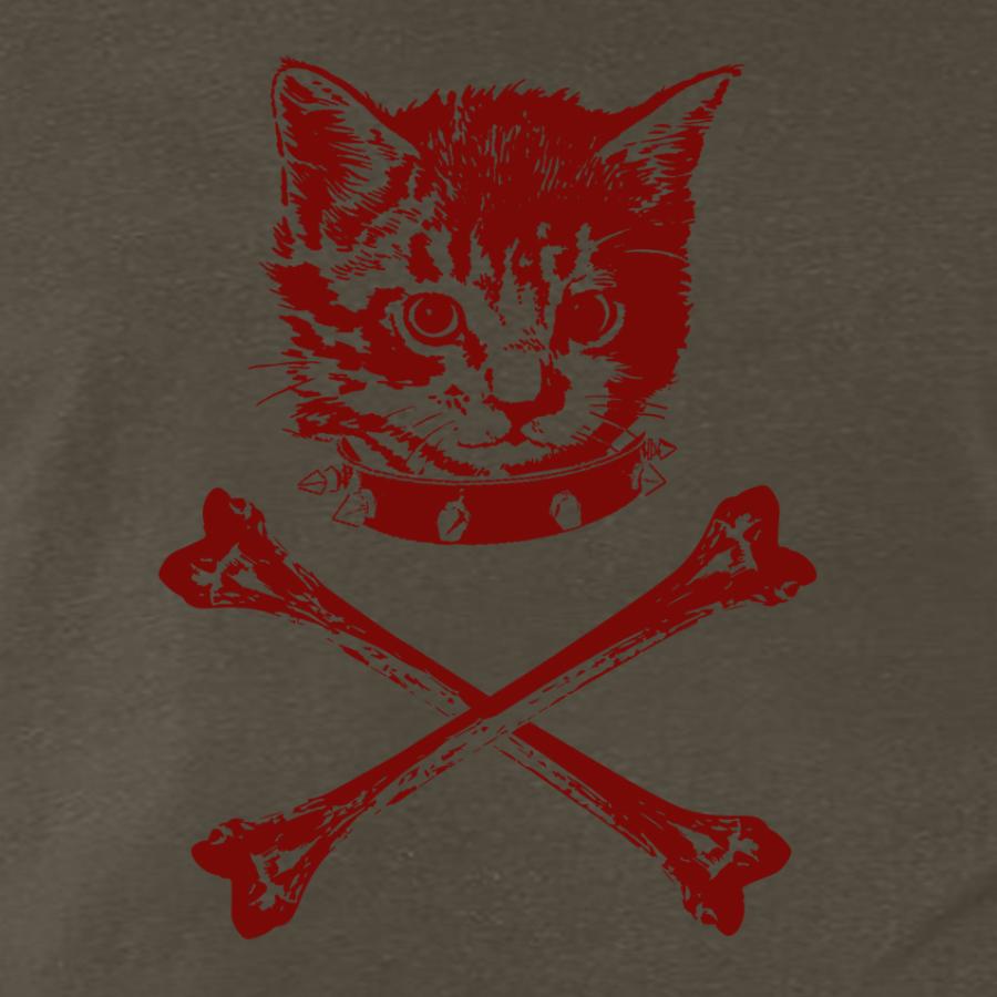 kitty and cross bones t-shirt design for men