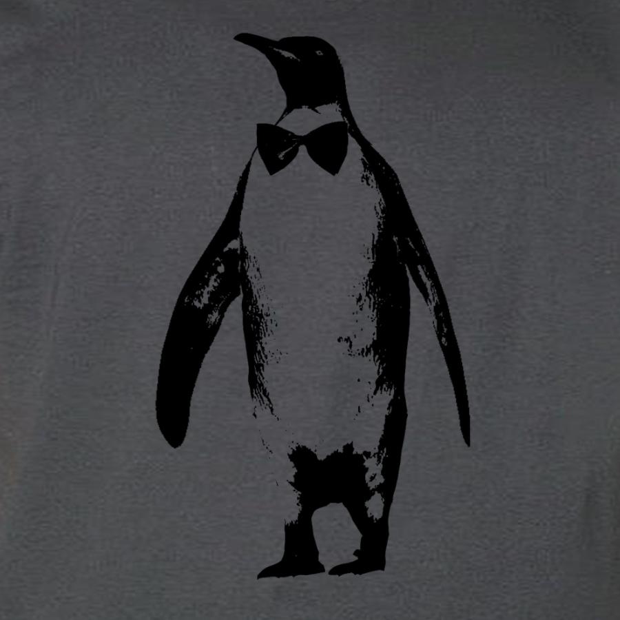 formal penguin with bow tie men's t-shirt design
