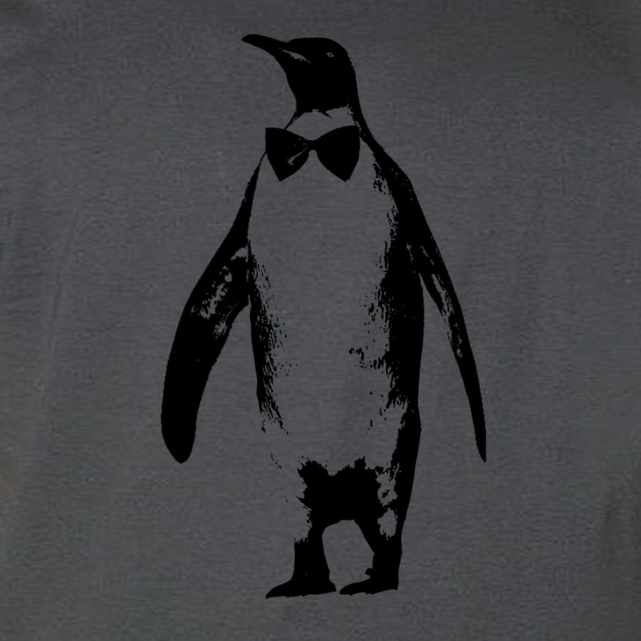 formal penguin with bow tie men's t-shirt design