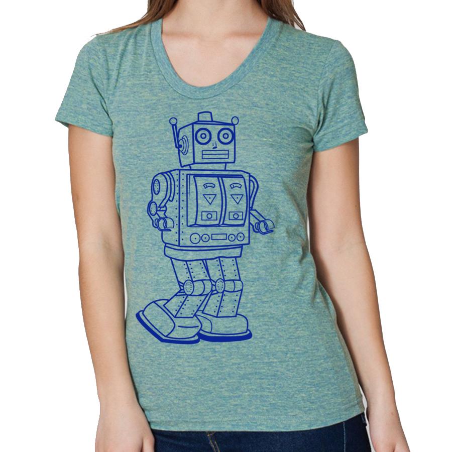 women's vintage toy robot shirt