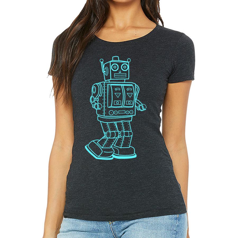 vintage toy robot t-shirt for women