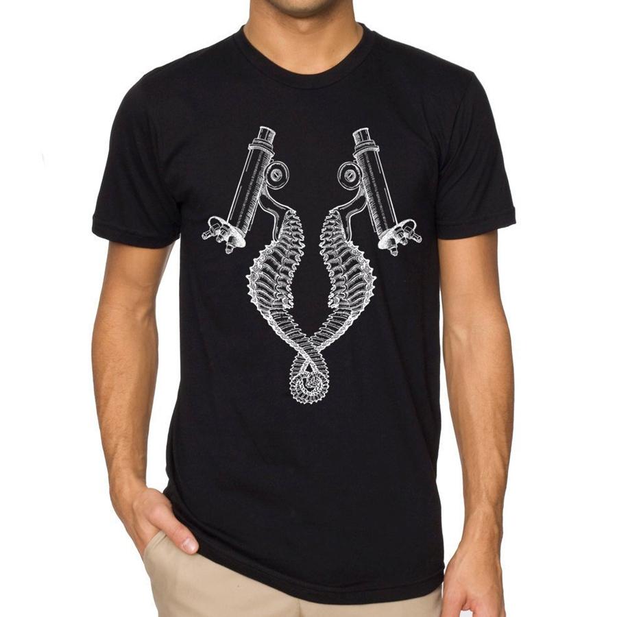 microscope seahorse men's t-shirt