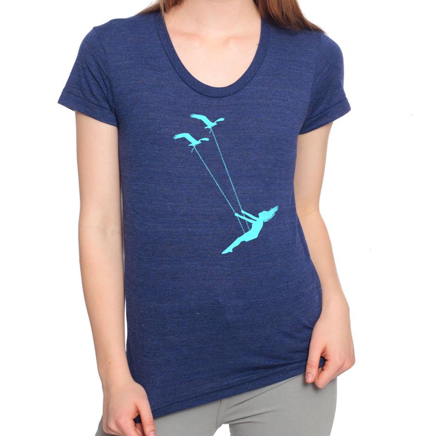 flying bird swing t-shirt for women