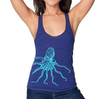 Thumbnail for octopus wearing glasses racerback top for women