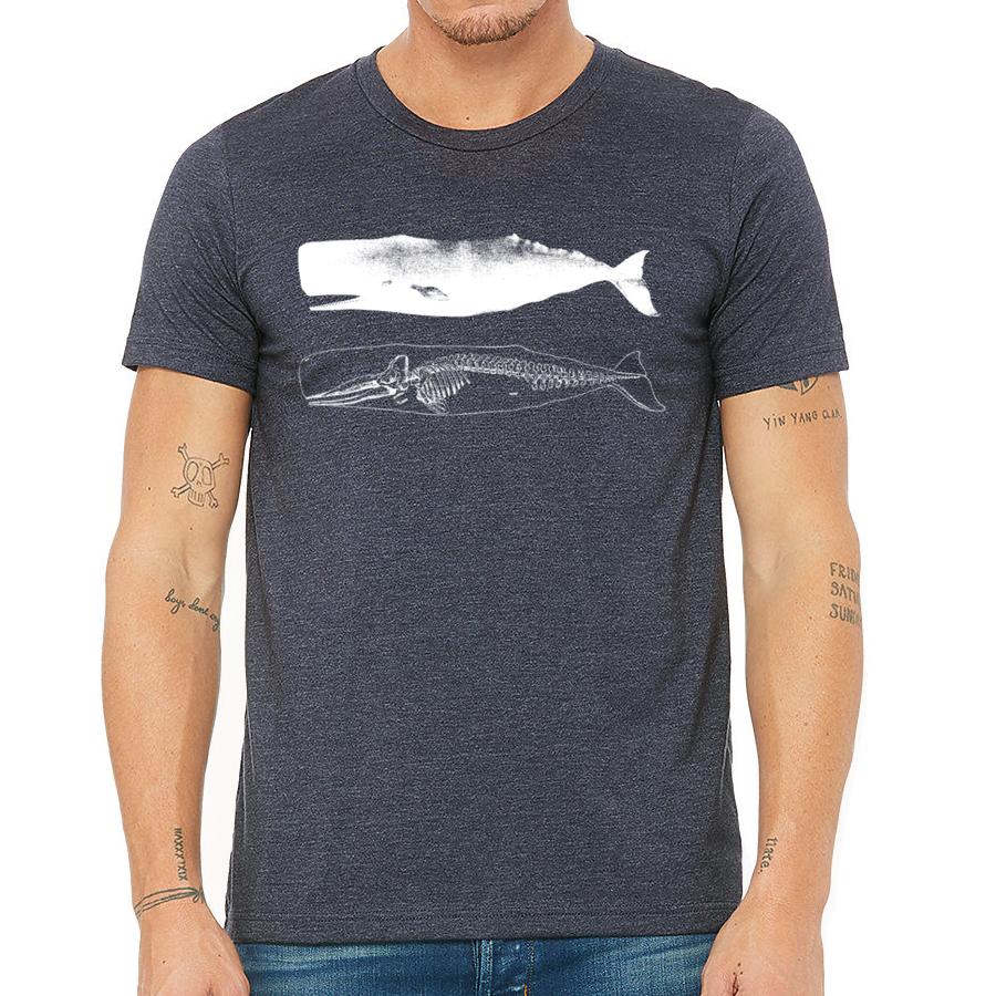 whale skeleton men's t-shirt