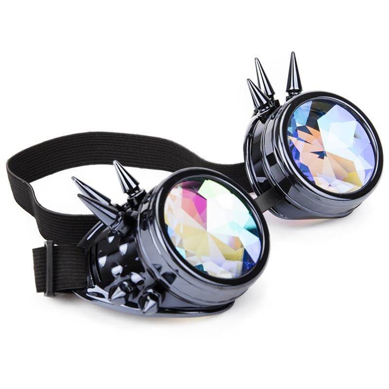 black ice cyber goth rave goggles