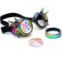 Thumbnail for multicolored cyber goth rave goggles