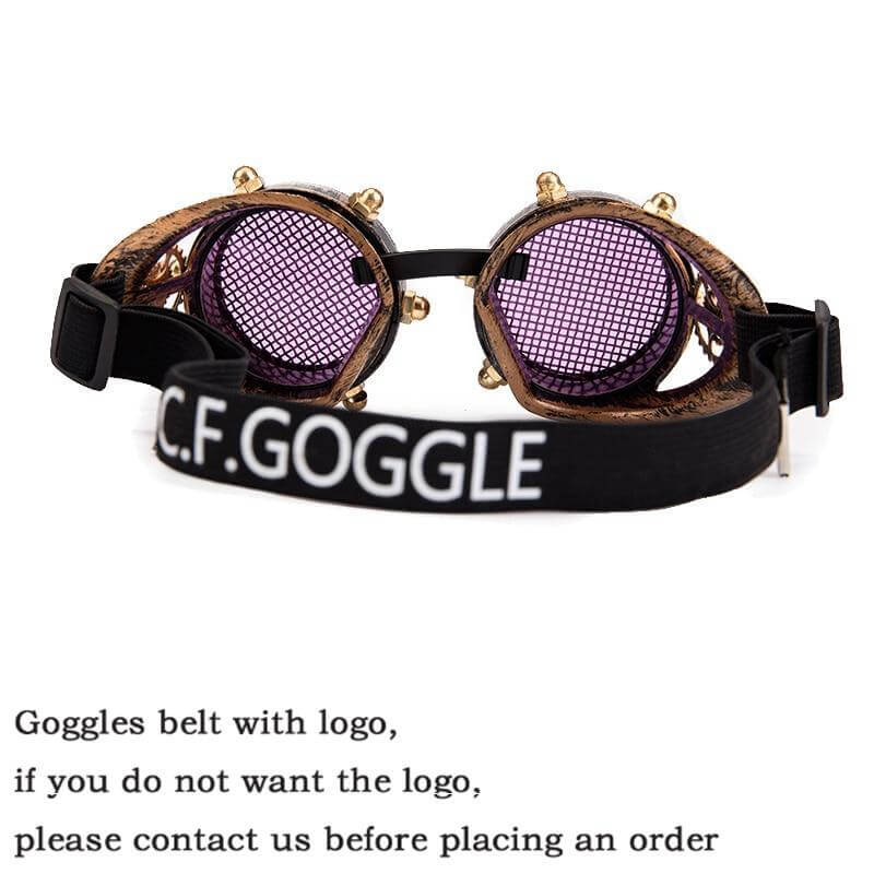 purple cyber goth rave goggles