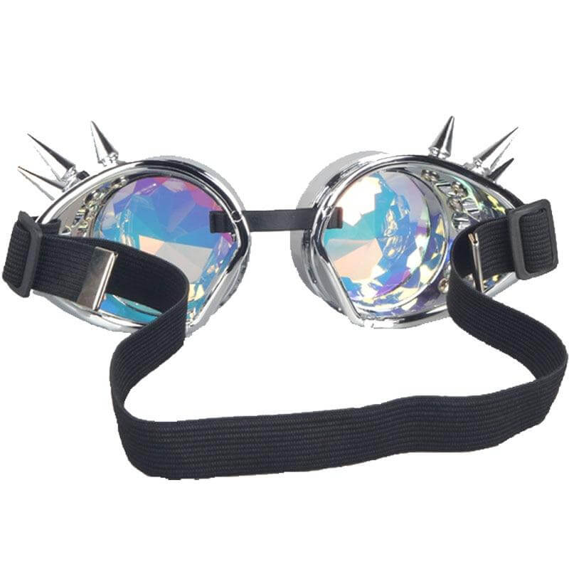 white ice cyber goth rave goggles