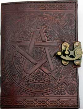 Gothic Pentagram Leather Journal
