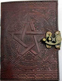 Thumbnail for Gothic Pentagram Leather Journal