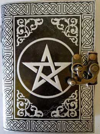 Thumbnail for gothic pentagram leather diary