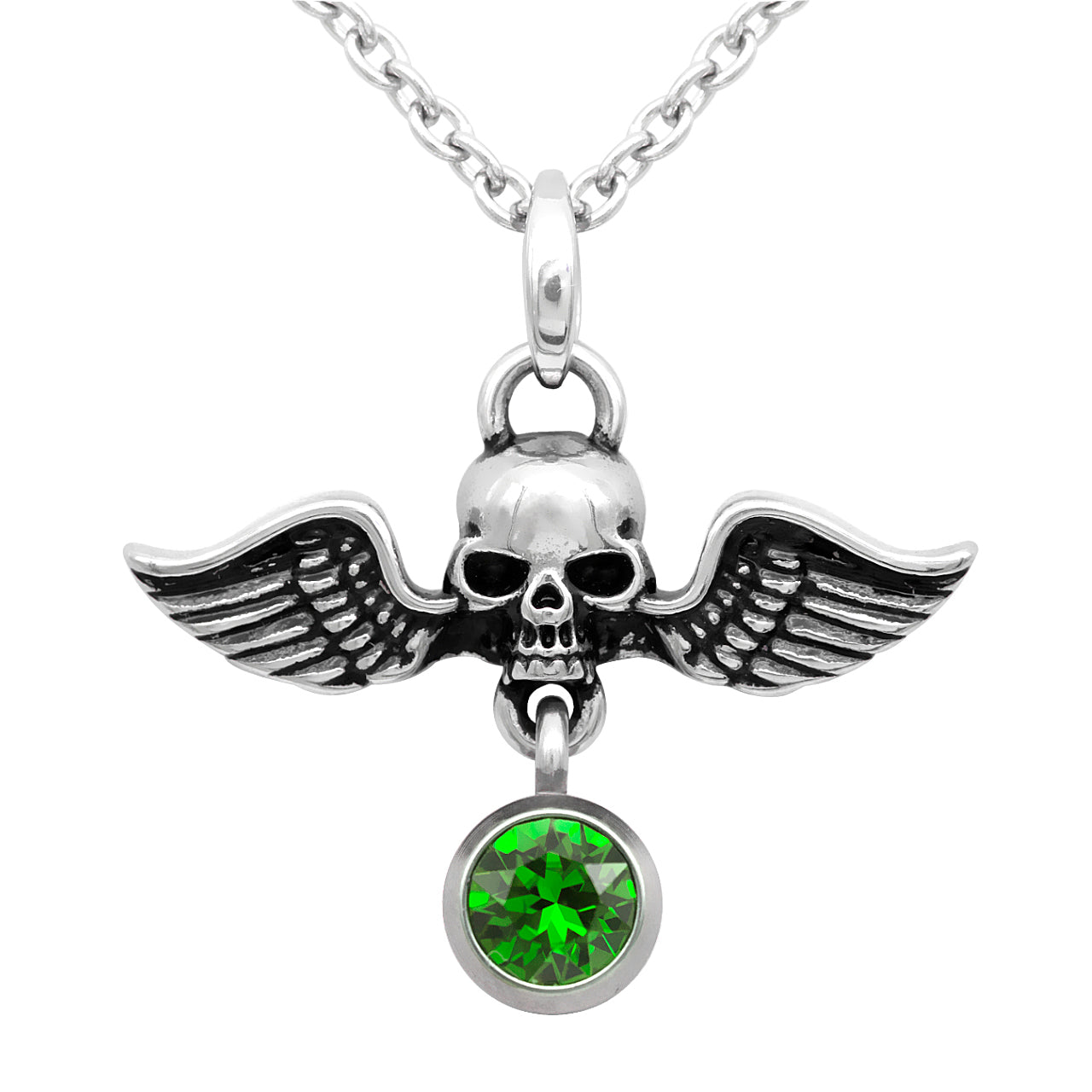 winged skull necklace