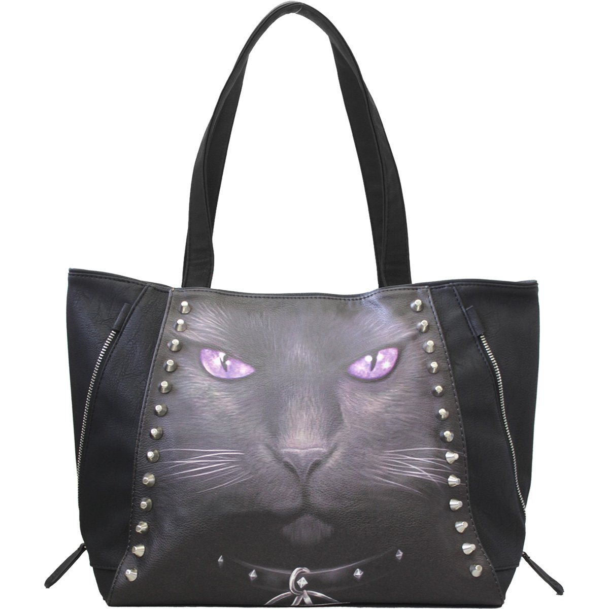 black cat gothic handbag