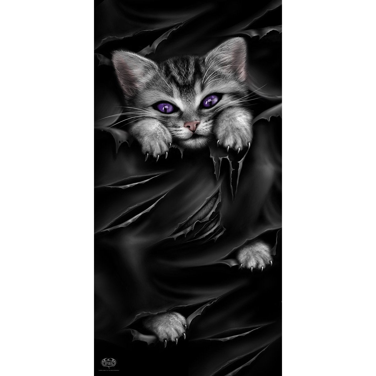 goth cat comfortable bath or beach towel