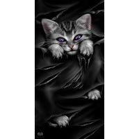 Thumbnail for goth cat comfortable bath or beach towel