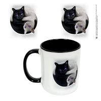 Thumbnail for gothic ceramic cup with yin yang cats design