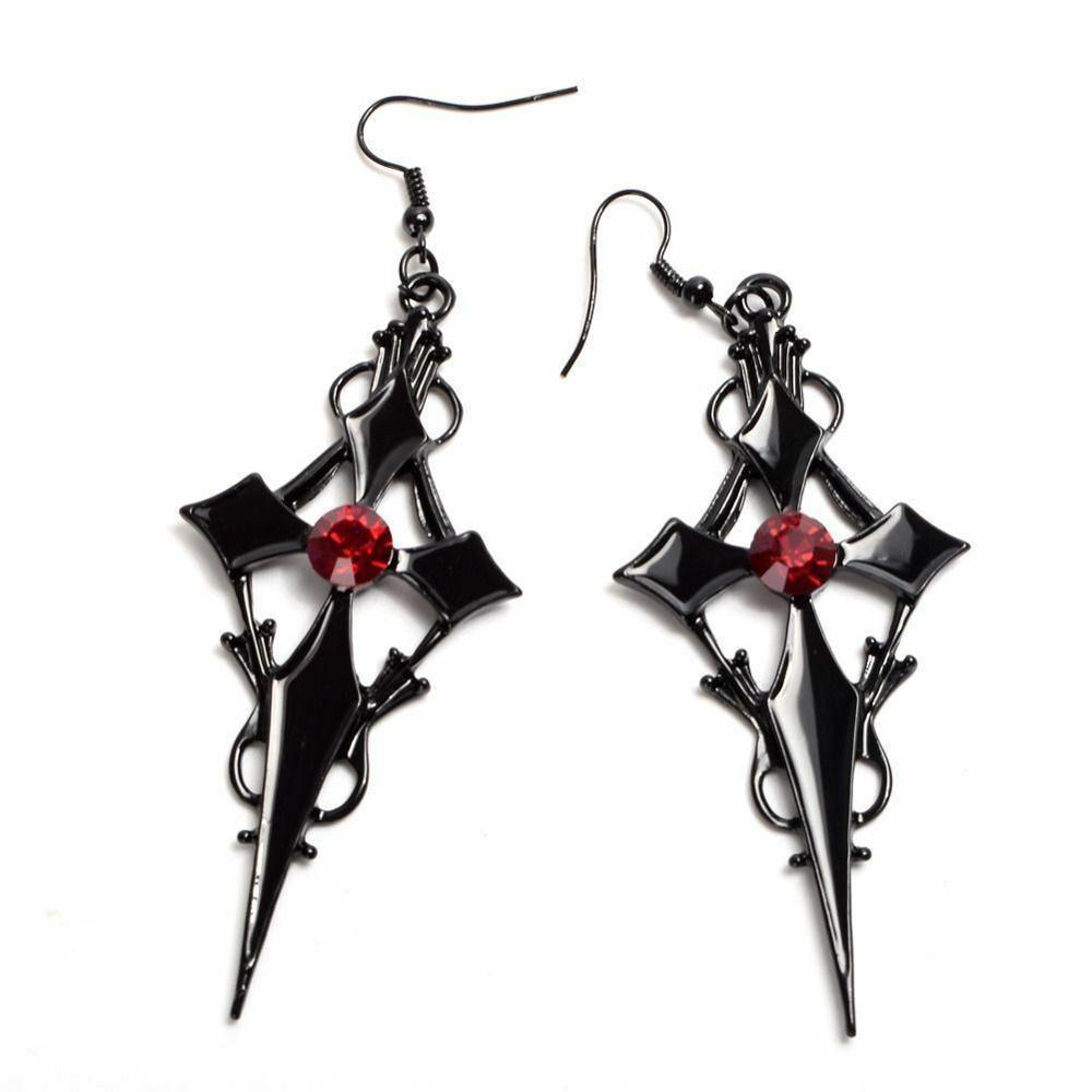 gothic cross earrings