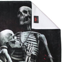 Thumbnail for skeleton lovers coffin beach or bath towel
