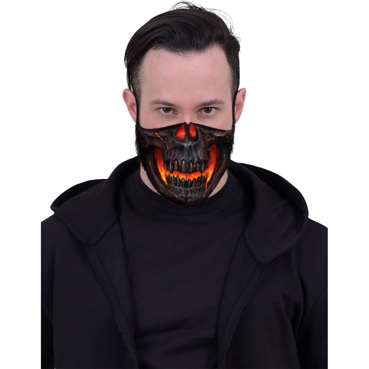 unisex lava skull gothic face mask