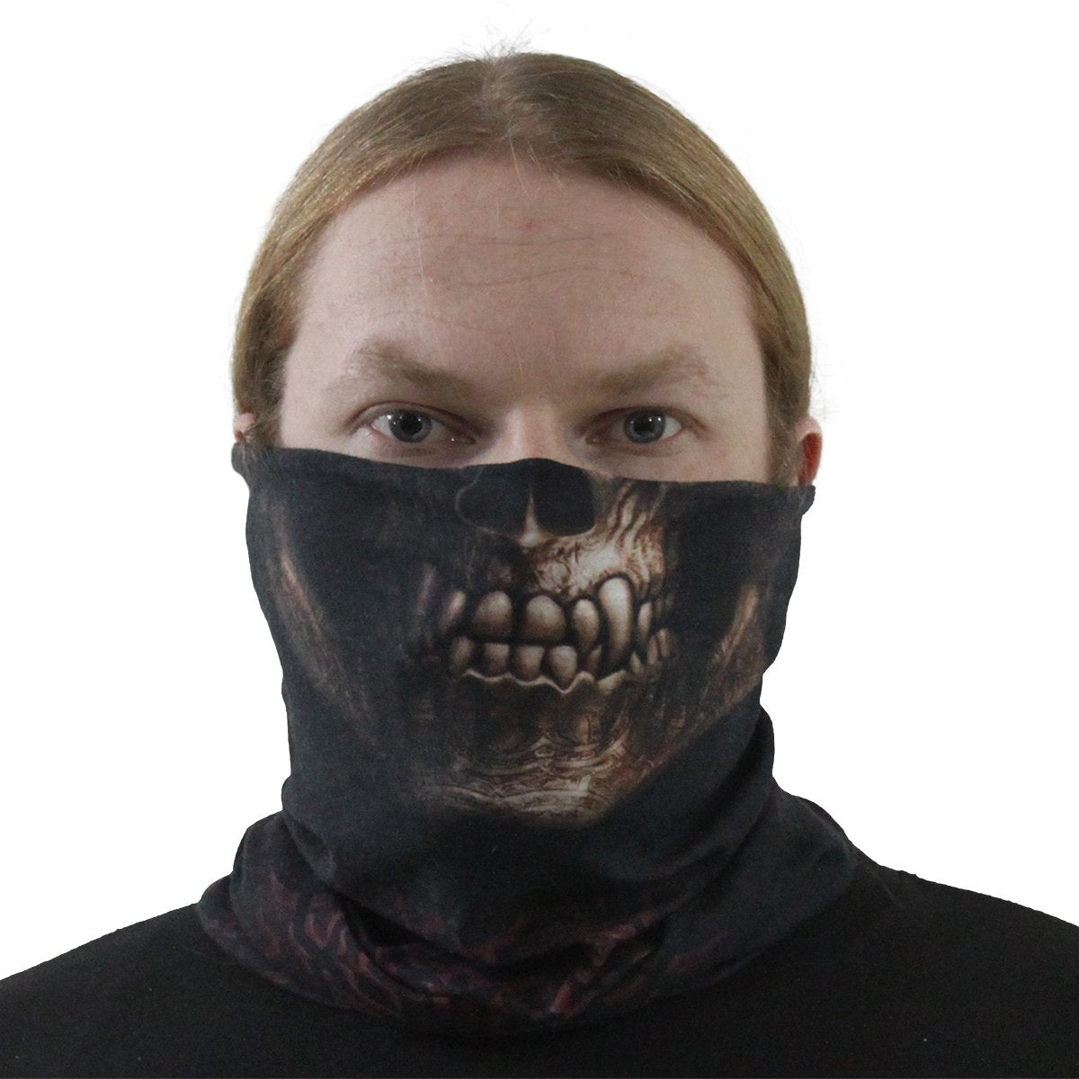 gothic skull face wrap mask