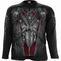 Thumbnail for vampire hunter long sleeve black crew neck shirt for men