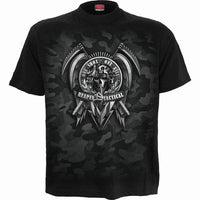 Thumbnail for tactical reaper black t-shirt for men front view