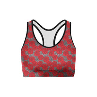 Thumbnail for rose pattern sports bra