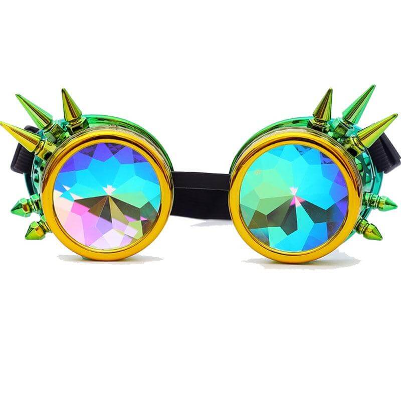 neon green cyber goth rave goggles