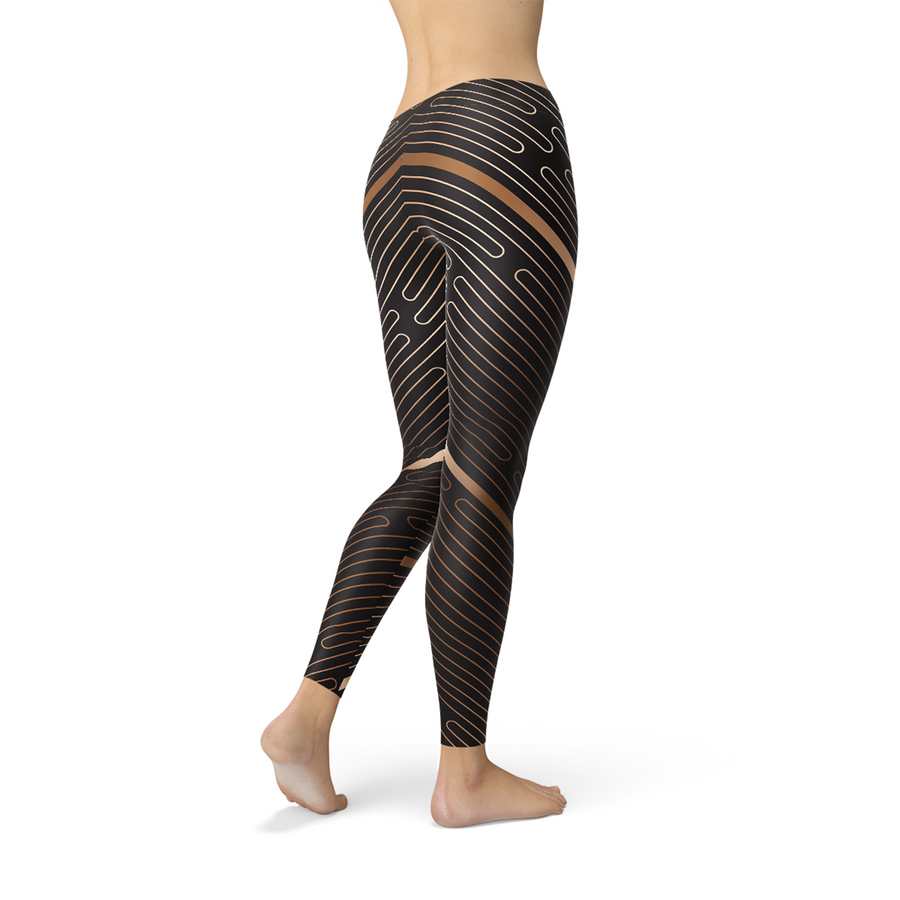 gym leggings with lines on the side