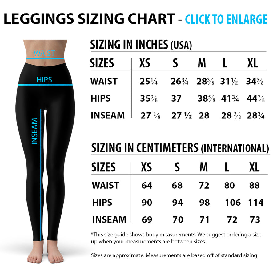 sugar skull leggings sizing chart