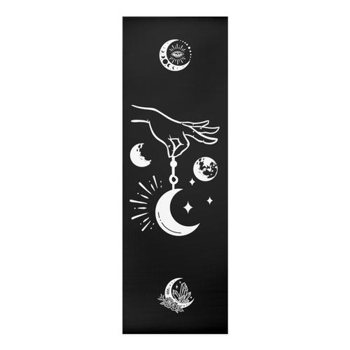 black goth yoga mat