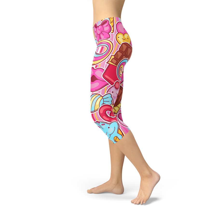 bubble goth capri leggings